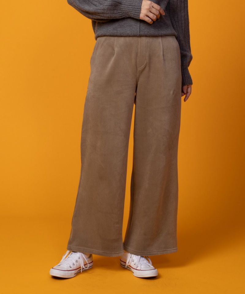 nAvy 温℃ 裏ベロア セミワイドパンツ レディース商品画像-2