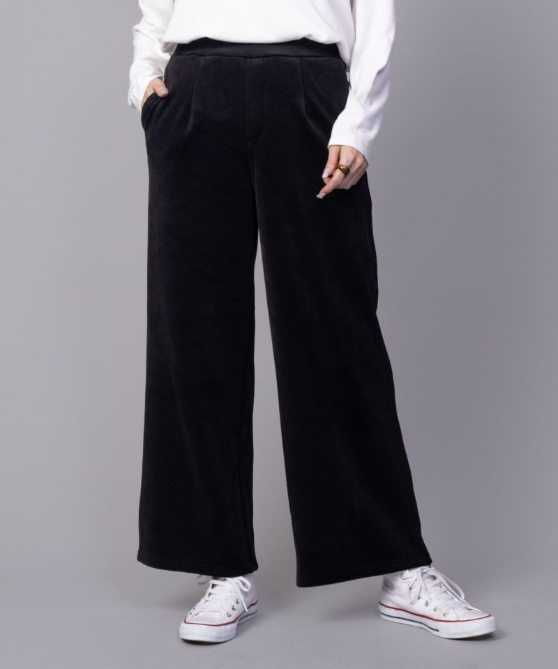 nAvy 温℃ 裏ベロア セミワイドパンツ レディース商品画像-5