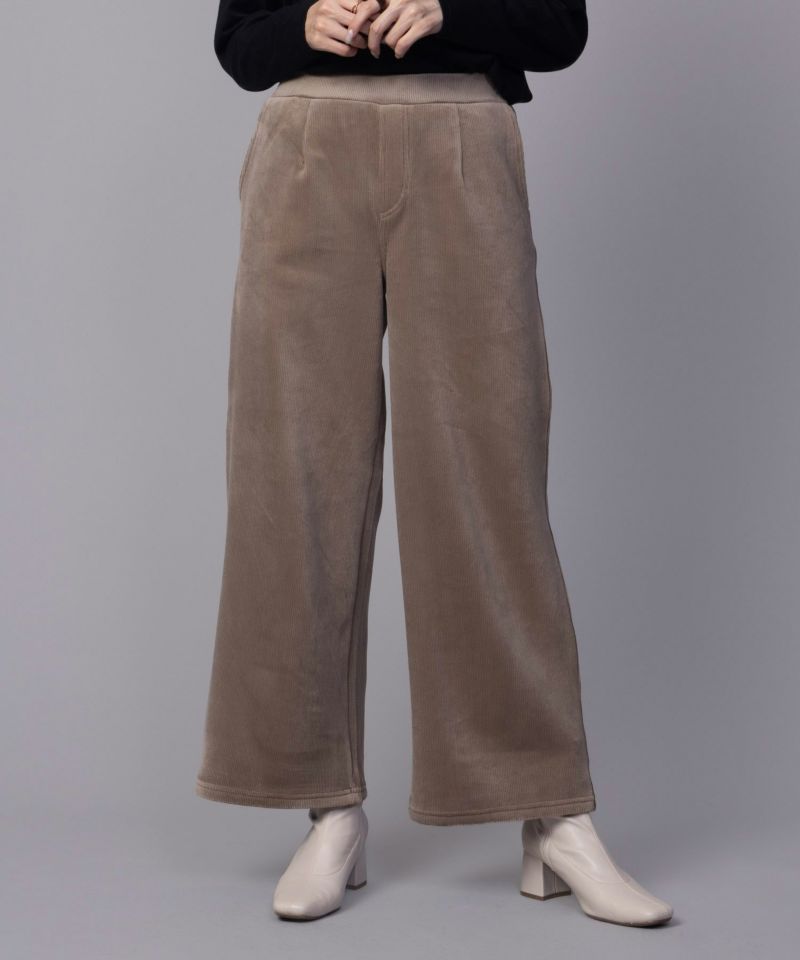 nAvy 温℃ 裏ベロア セミワイドパンツ レディース商品画像-6