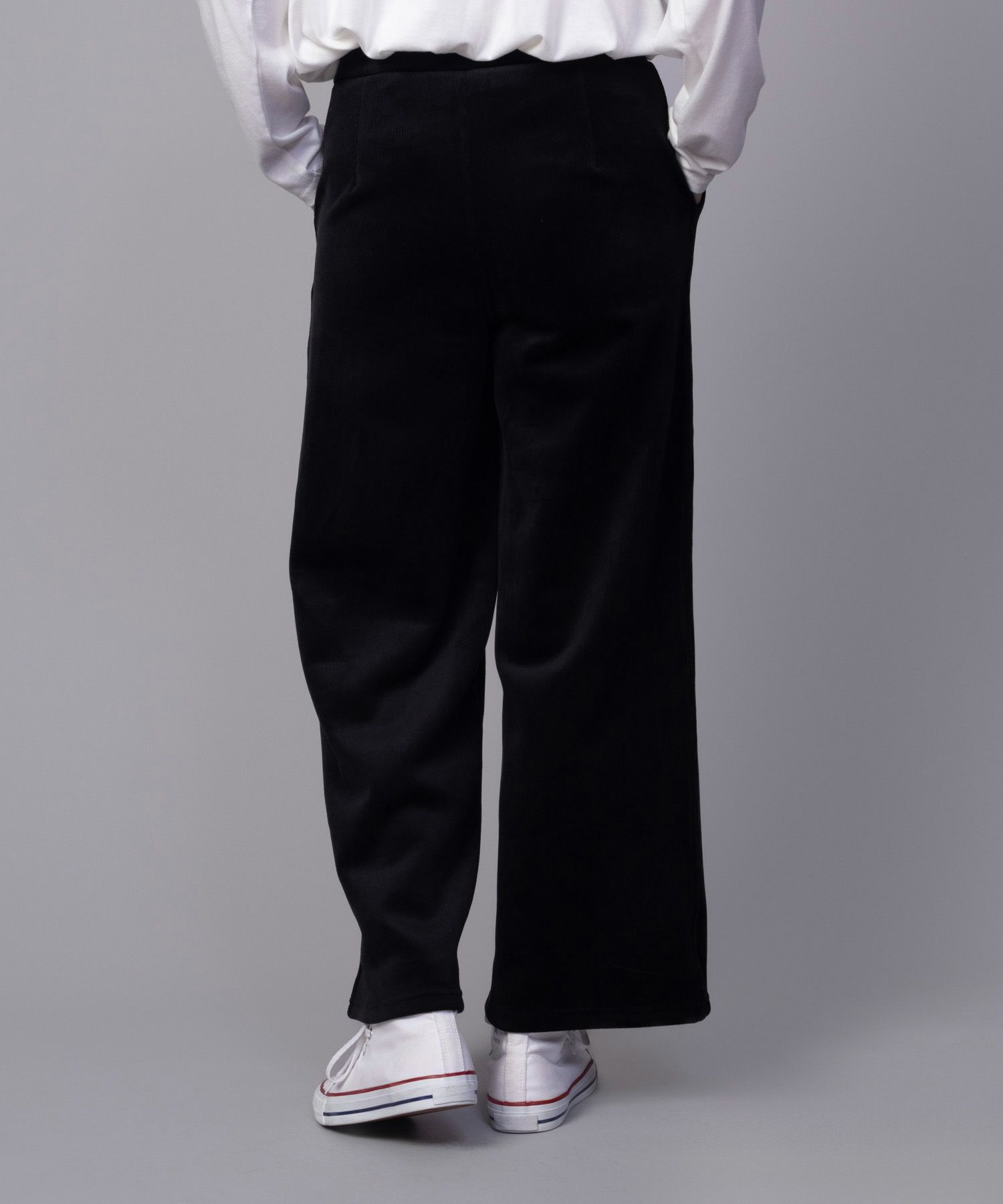 nAvy 温℃裏ベロアワイドパンツ レディース