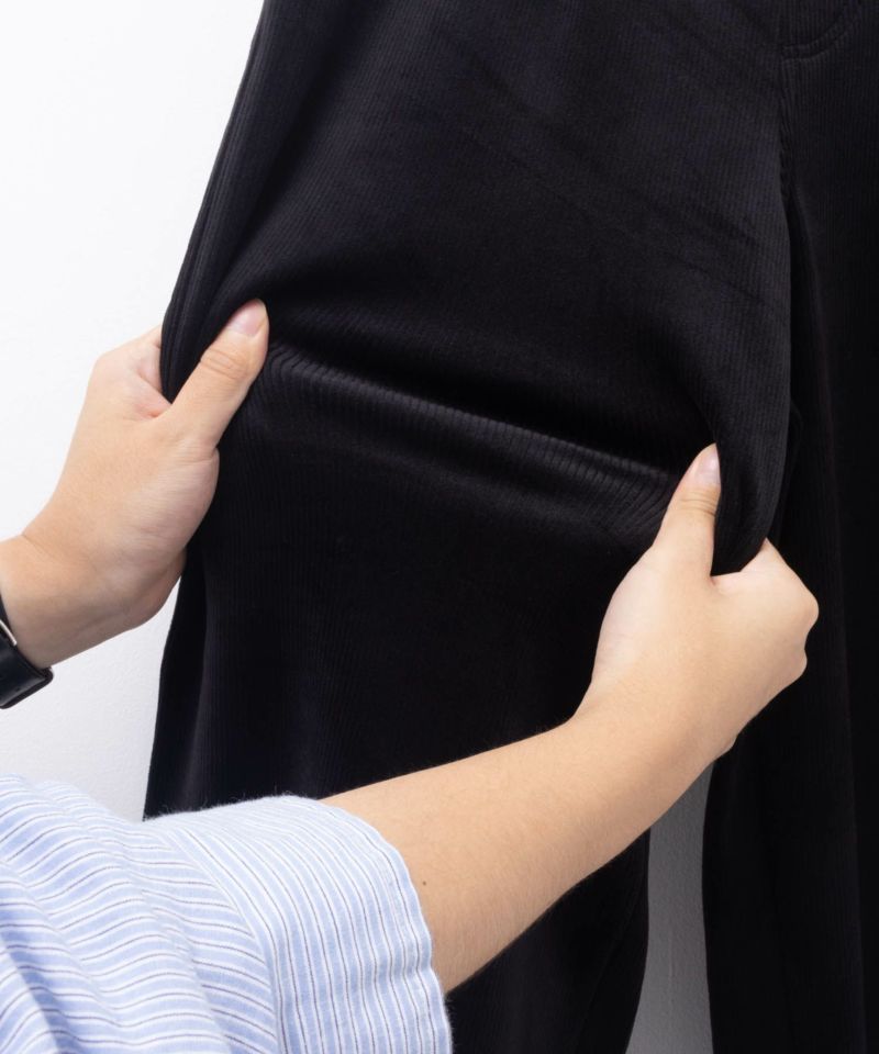 nAvy 温℃ 裏ベロア セミワイドパンツ レディース商品画像-30