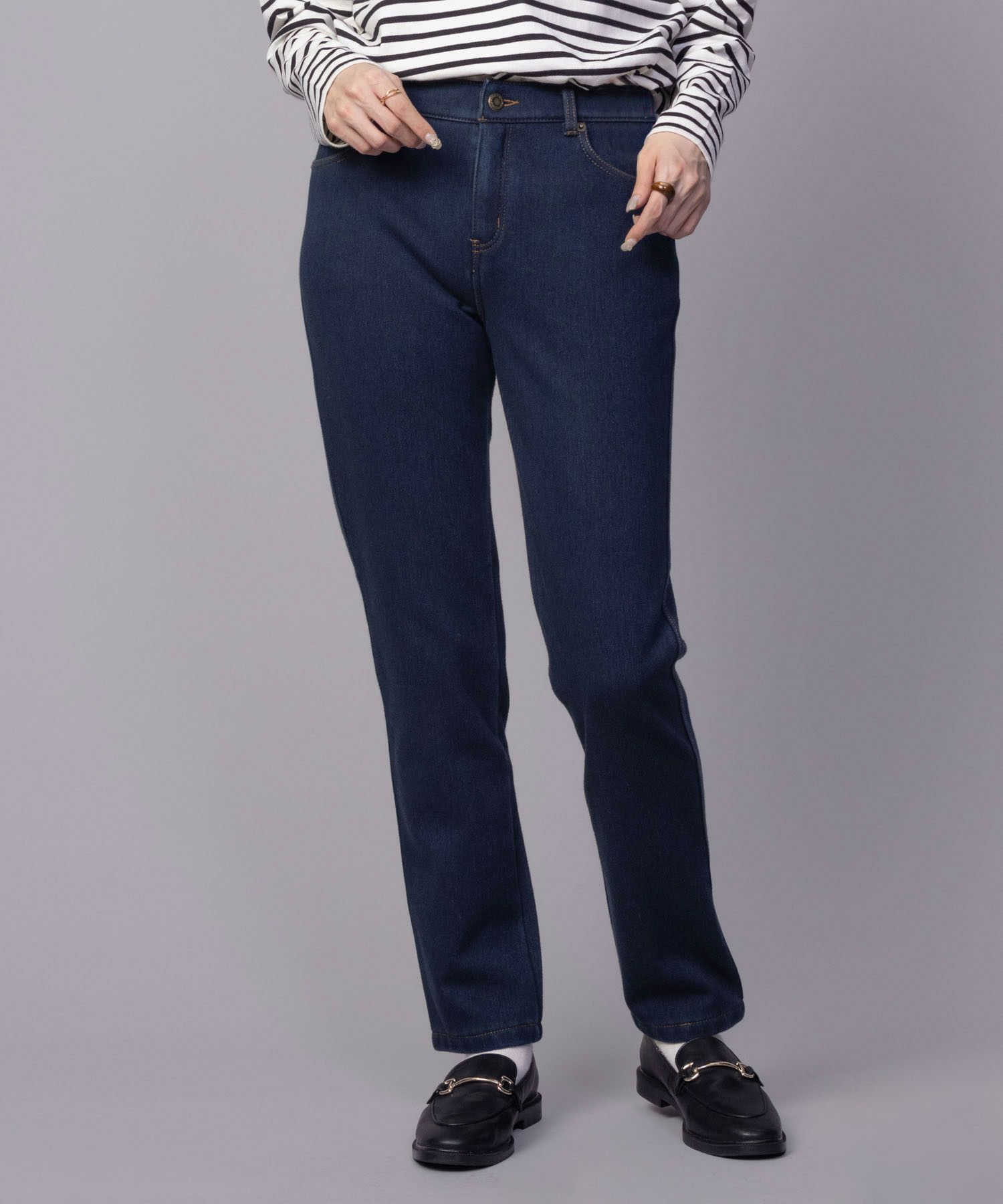 nAvy 温℃ 裏起毛スリムパンツ レディース商品サムネイル-6