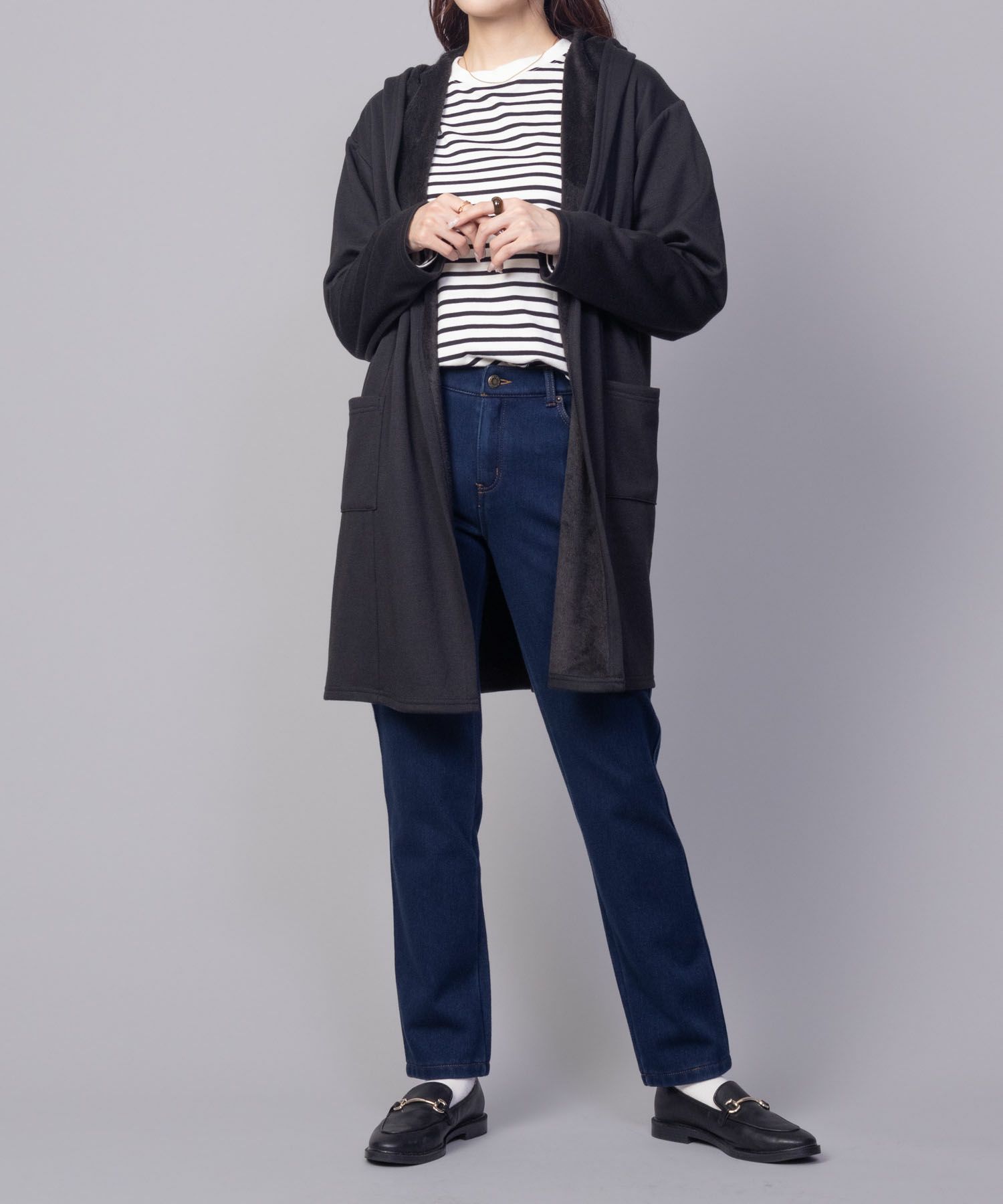 nAvy 温℃裏起毛スリムパンツ レディース