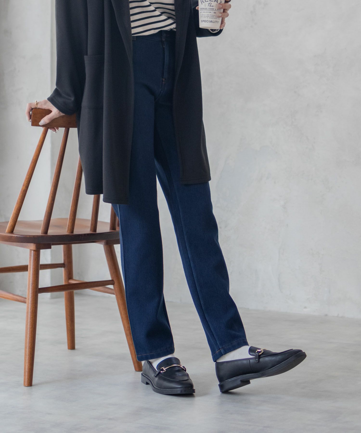 nAvy 温℃裏起毛スリムパンツ レディース