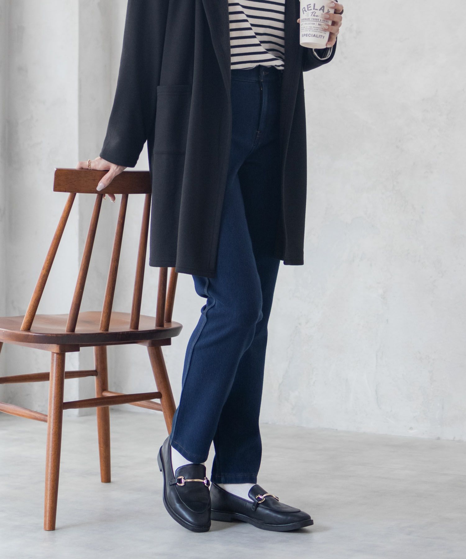 nAvy 温℃裏起毛スリムパンツ レディース