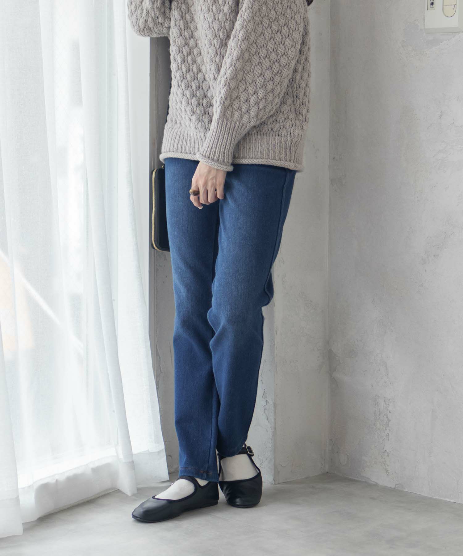 nAvy 温℃裏起毛スリムパンツ レディース