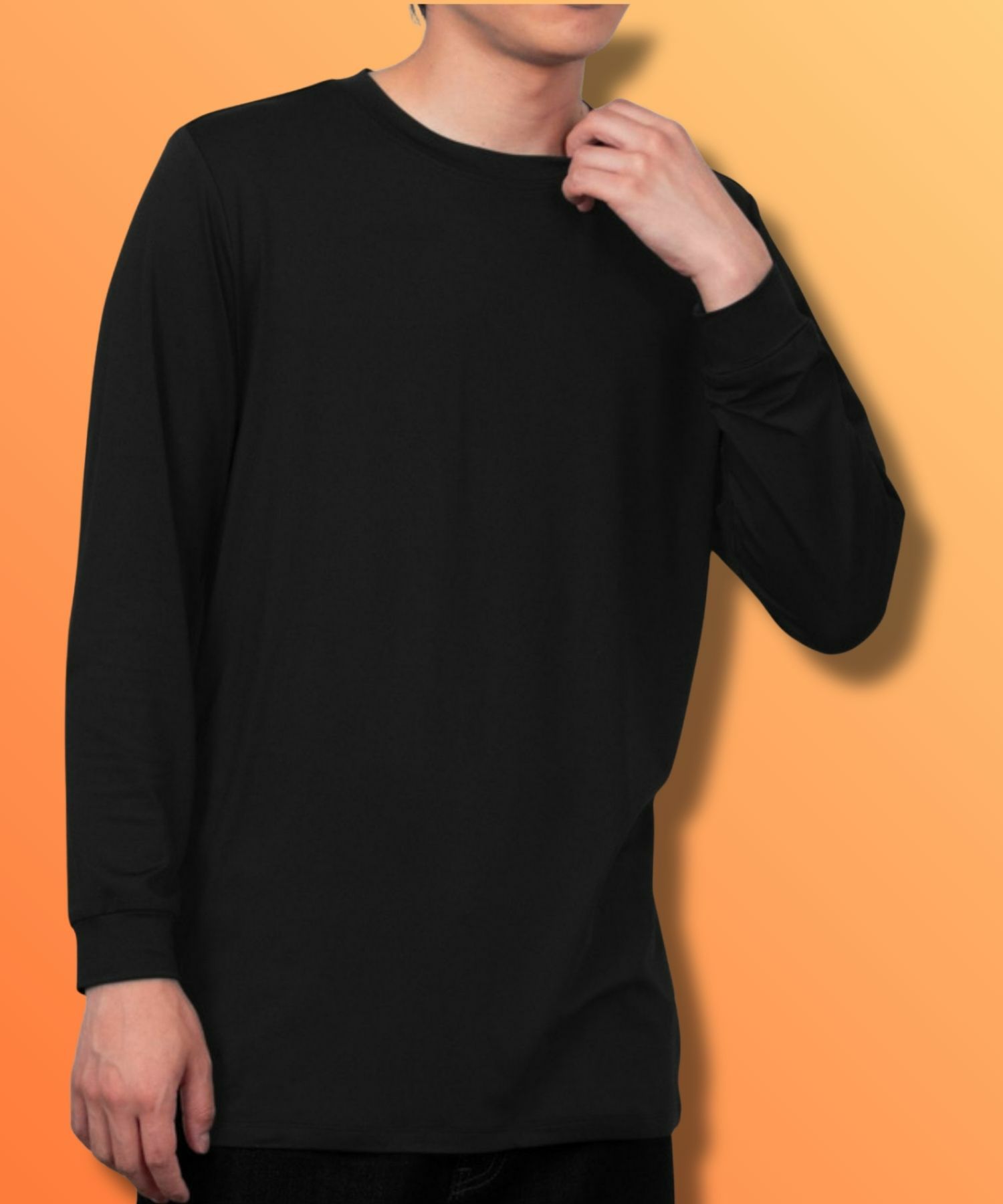 MAC HEAT  クルーネックインナーTシャツ9分袖 メンズ メール便 対応商品商品サムネイル-1