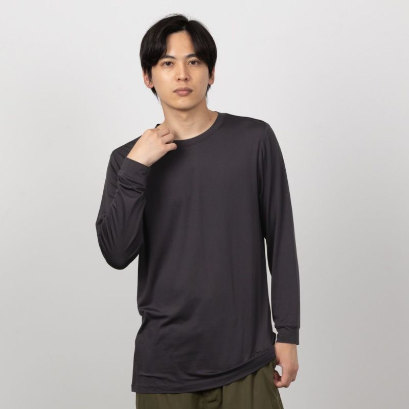 MAC HEAT  クルーネックインナーTシャツ9分袖 メンズ ネコポス 対応商品商品画像-2