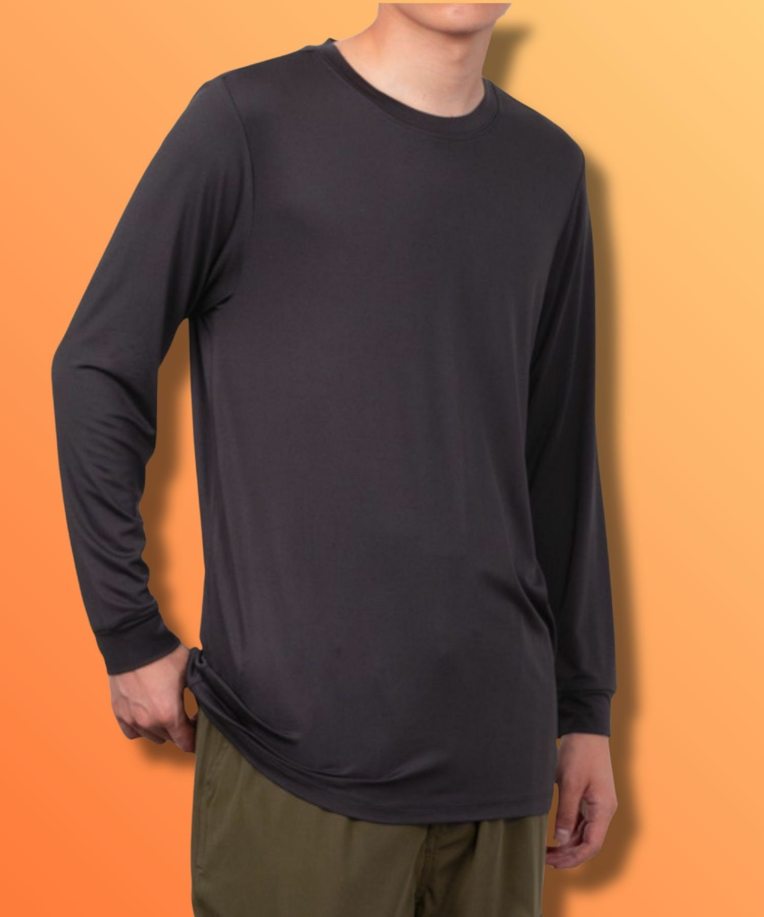 MAC HEAT クルーネックインナーTシャツ9分袖 メンズ ネコポス 対応商品