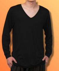 MAC HEAT VネックインナーTシャツ9分袖 メンズ ネコポス 対応商品