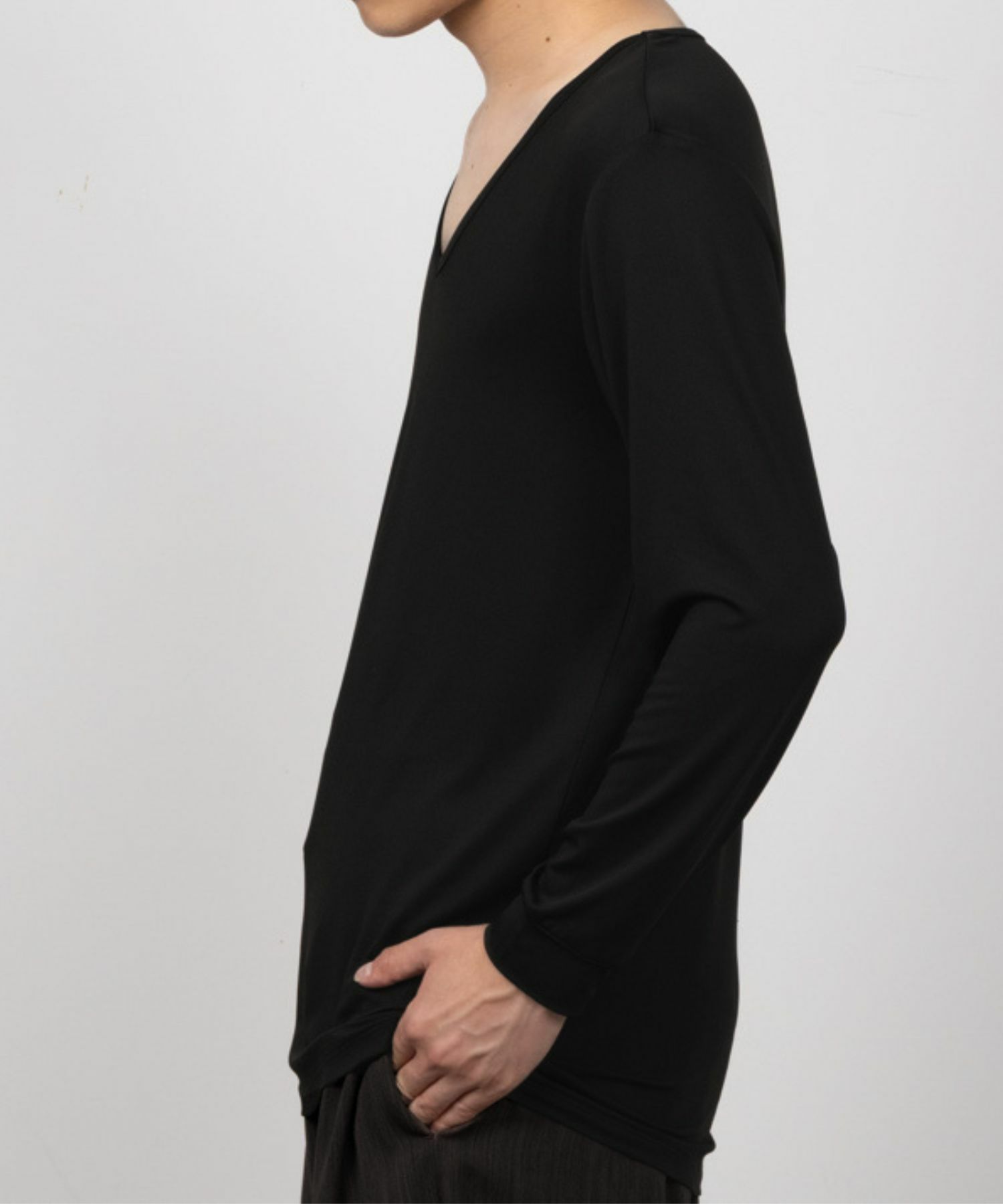 MAC HEAT VネックインナーTシャツ9分袖 メンズ ネコポス 対応商品