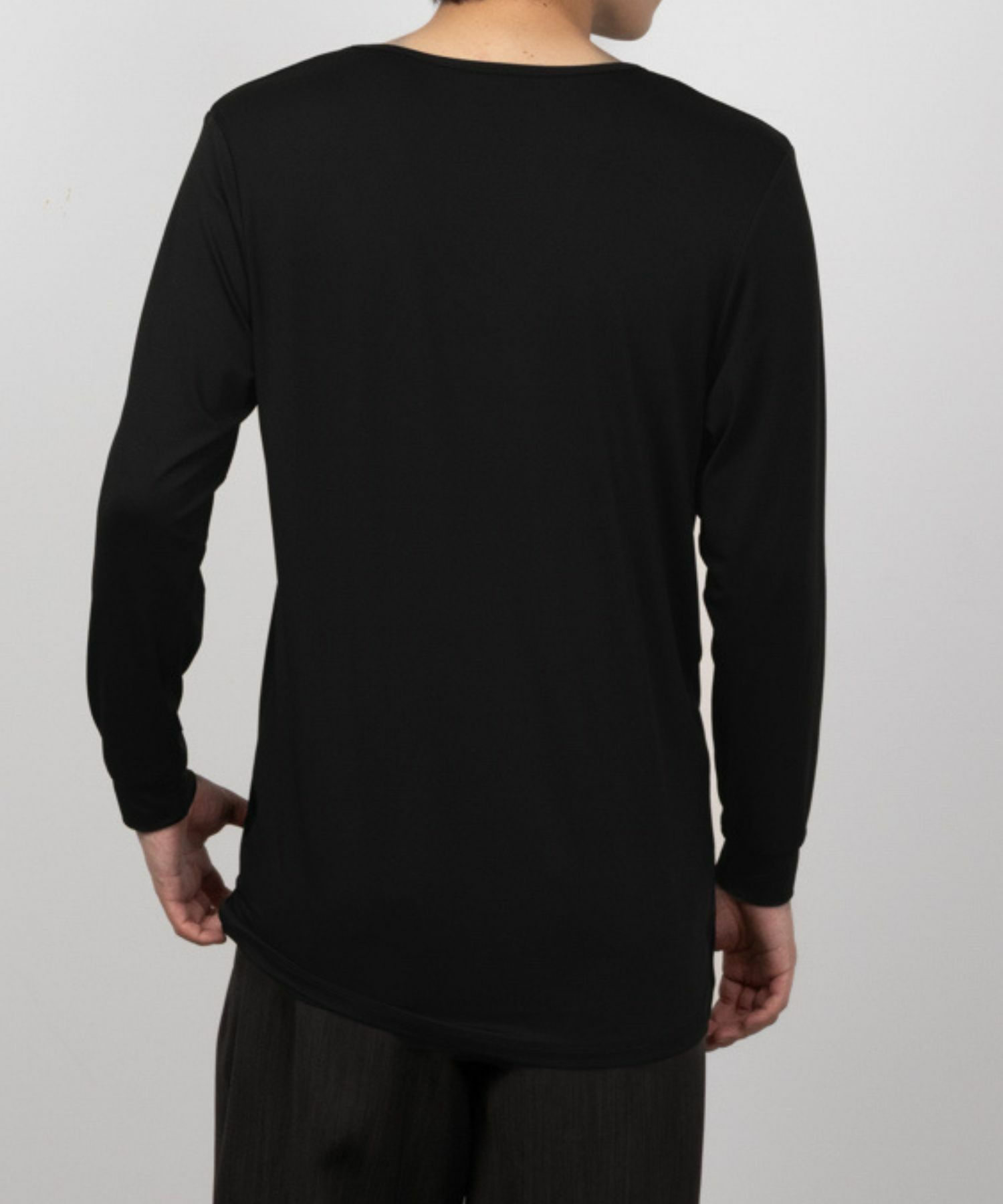 MAC HEAT  VネックインナーTシャツ9分袖 メンズ メール便 対応商品商品画像-5