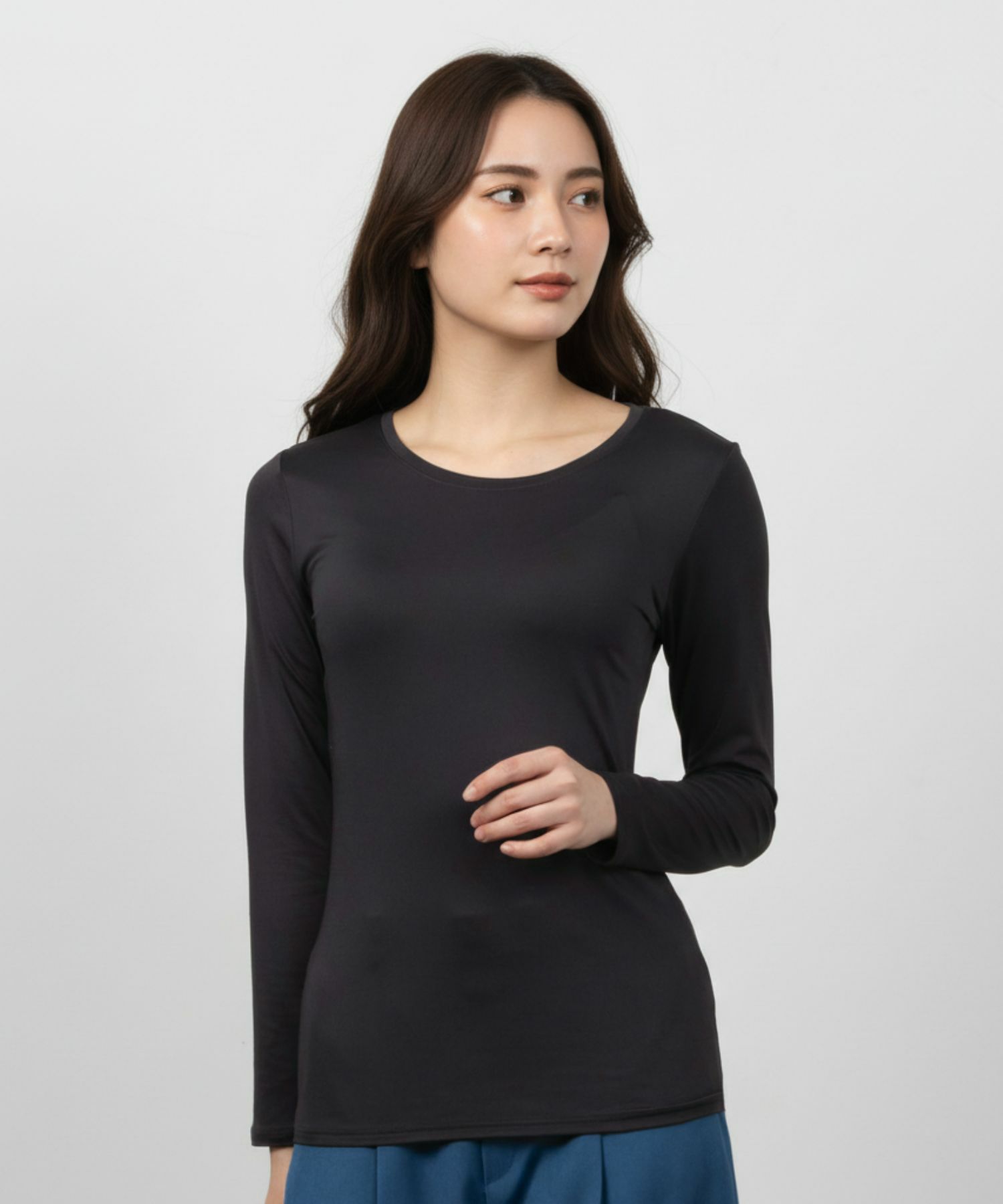 MAC HEAT  クルーネックインナーTシャツ10分袖 レディース メール便 対応商品商品サムネイル-2