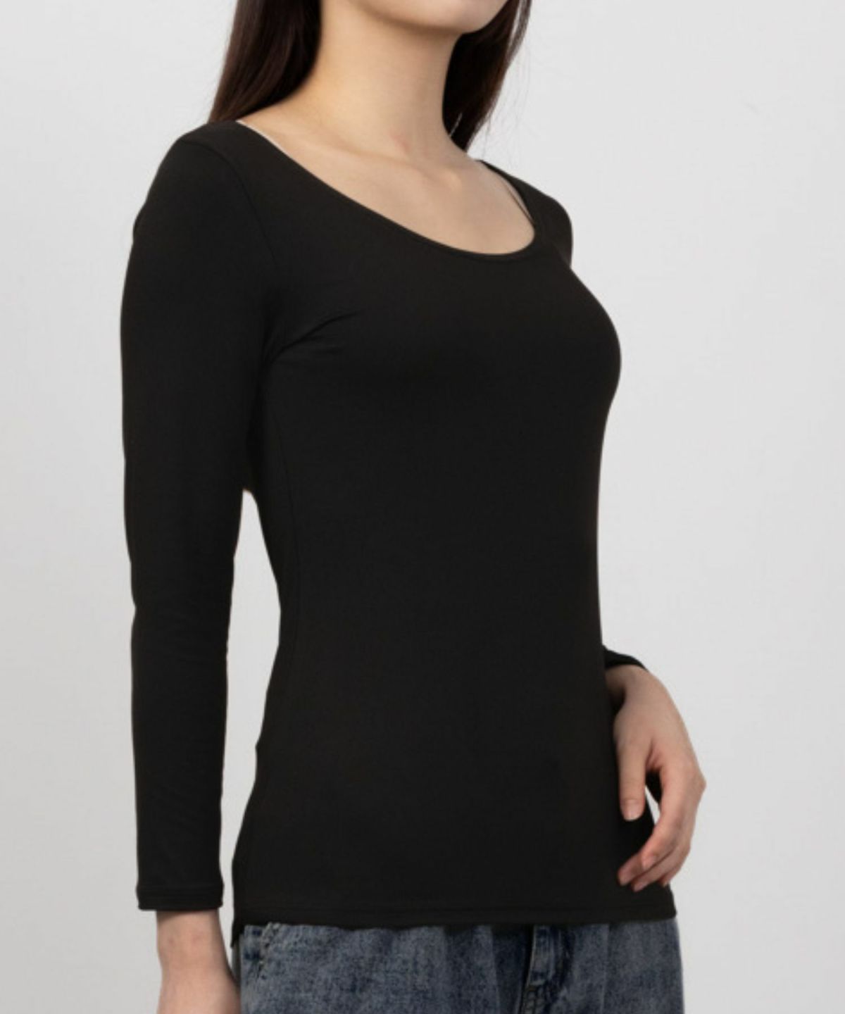 MAC HEAT UネックインナーTシャツ8分袖 レディース ネコポス 対応商品