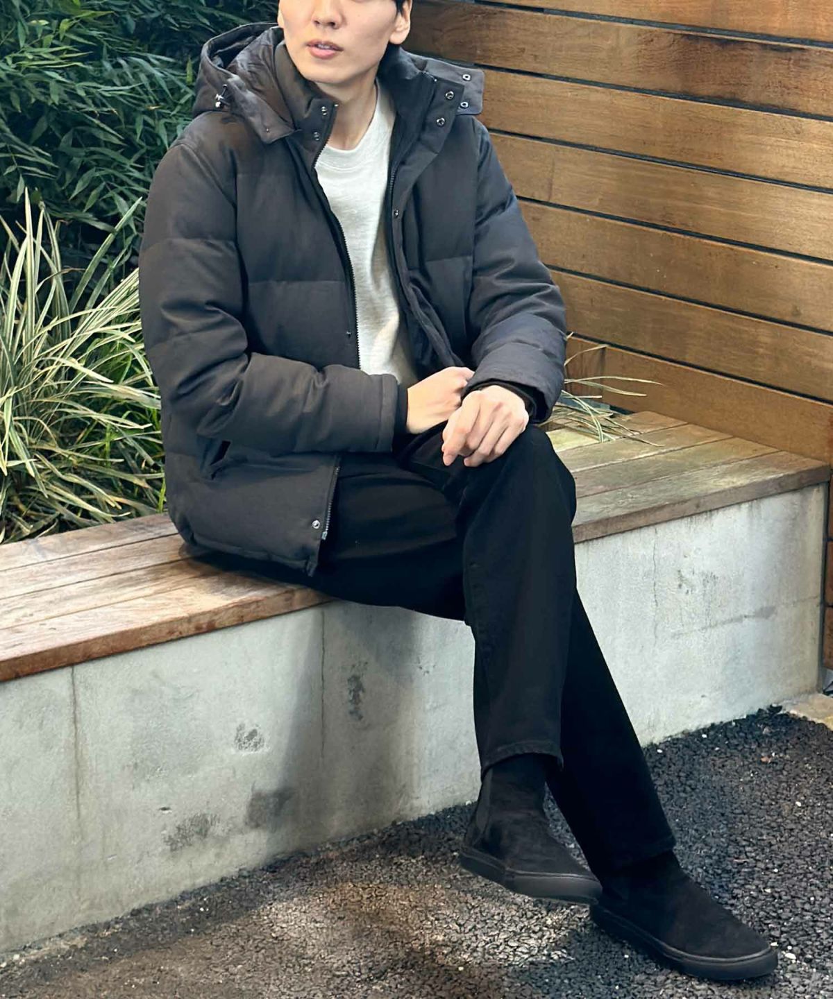 NAVY プレミアムダウンジャケット メンズ