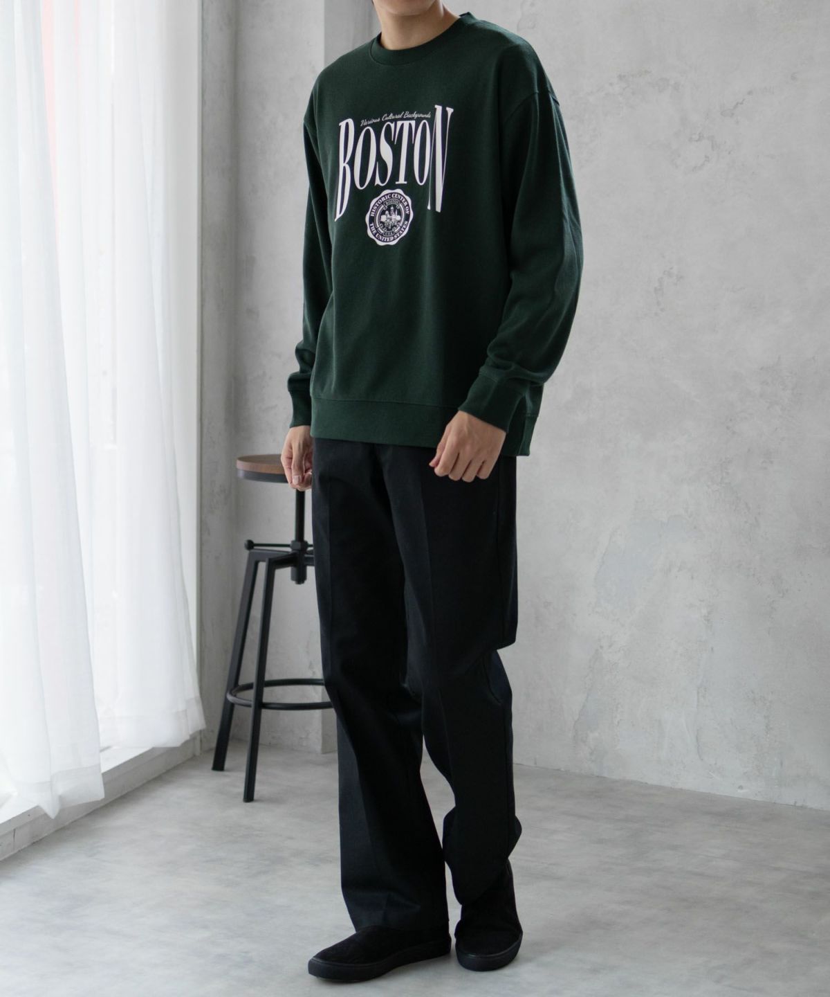 Real Standard 裏起毛スウェットクルーネック メンズ