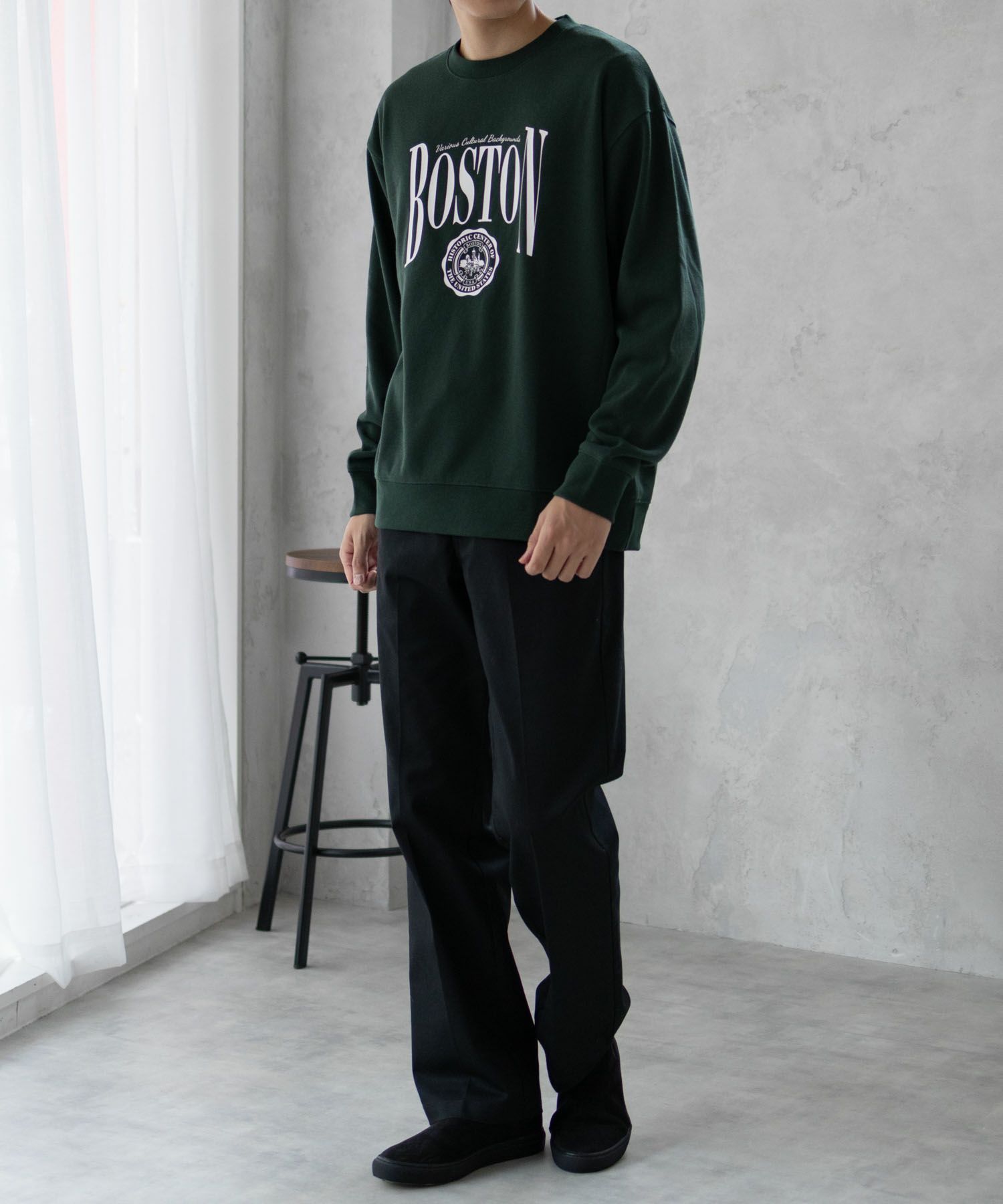 Real Standard 裏起毛スウェットクルーネック メンズ