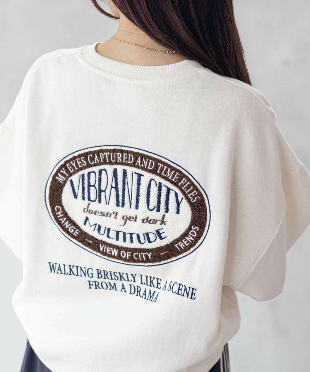 UNDERWRAPS サガラ刺繍トレーナー レディース