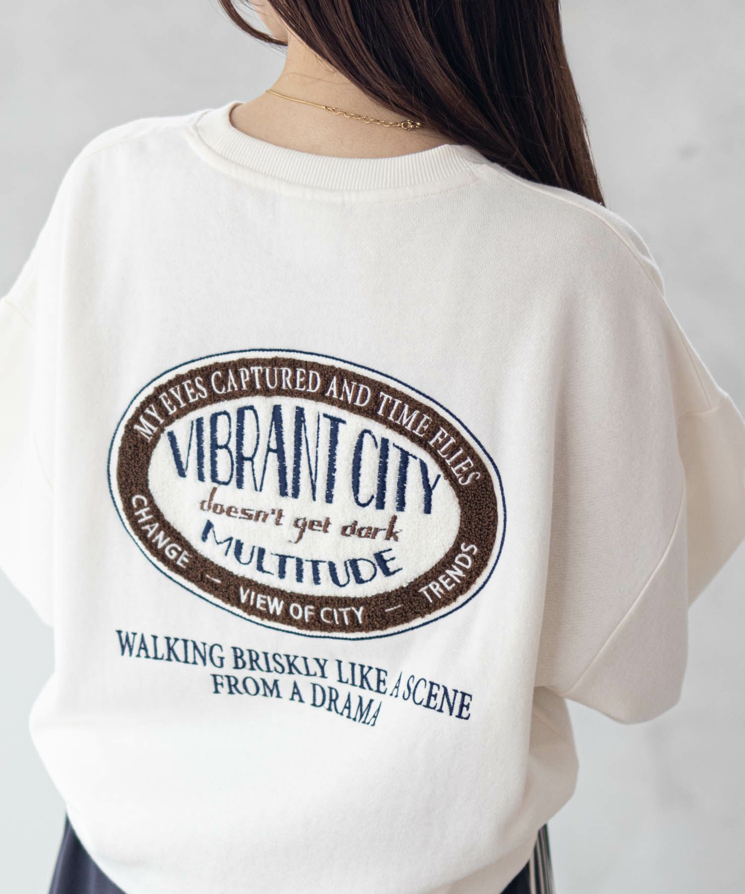 UNDERWRAPS サガラ刺繍トレーナー レディース