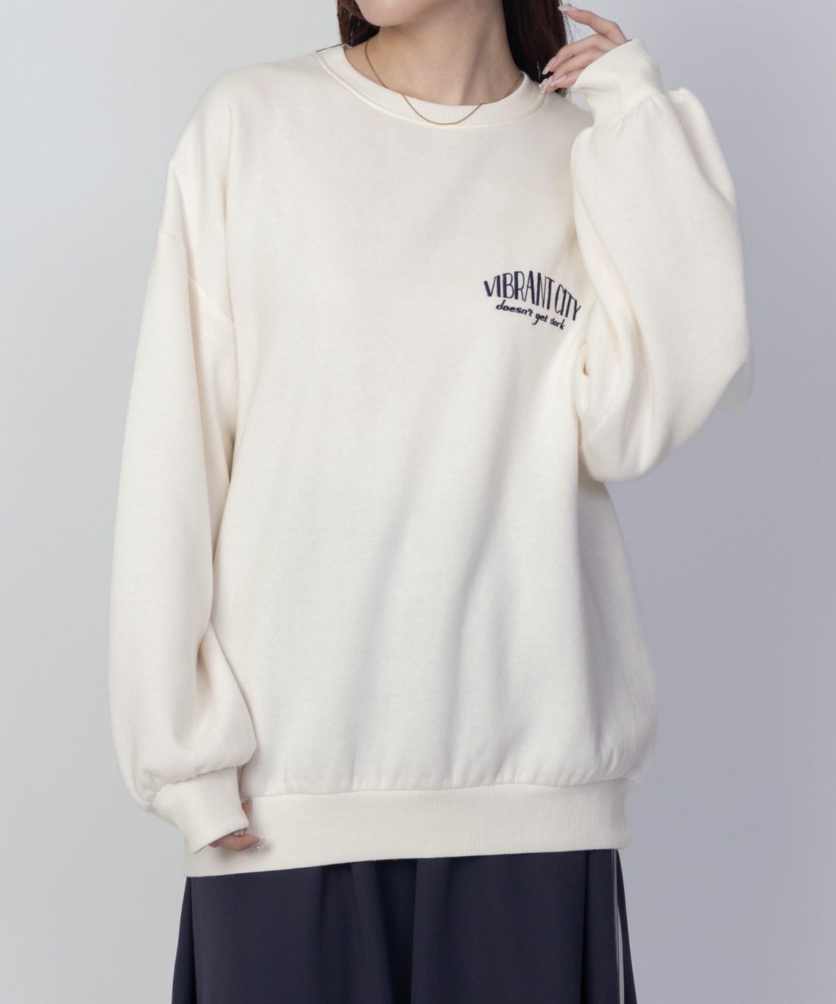 UNDERWRAPS サガラ刺繍トレーナー レディース