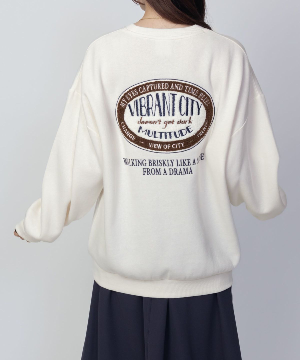 UNDERWRAPS サガラ刺繍トレーナー レディース