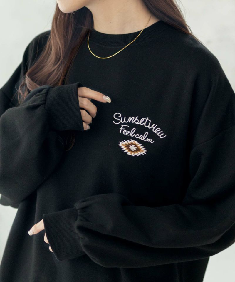 UNDERWRAPS  オルテガ刺繍トレーナー レディース商品画像-1