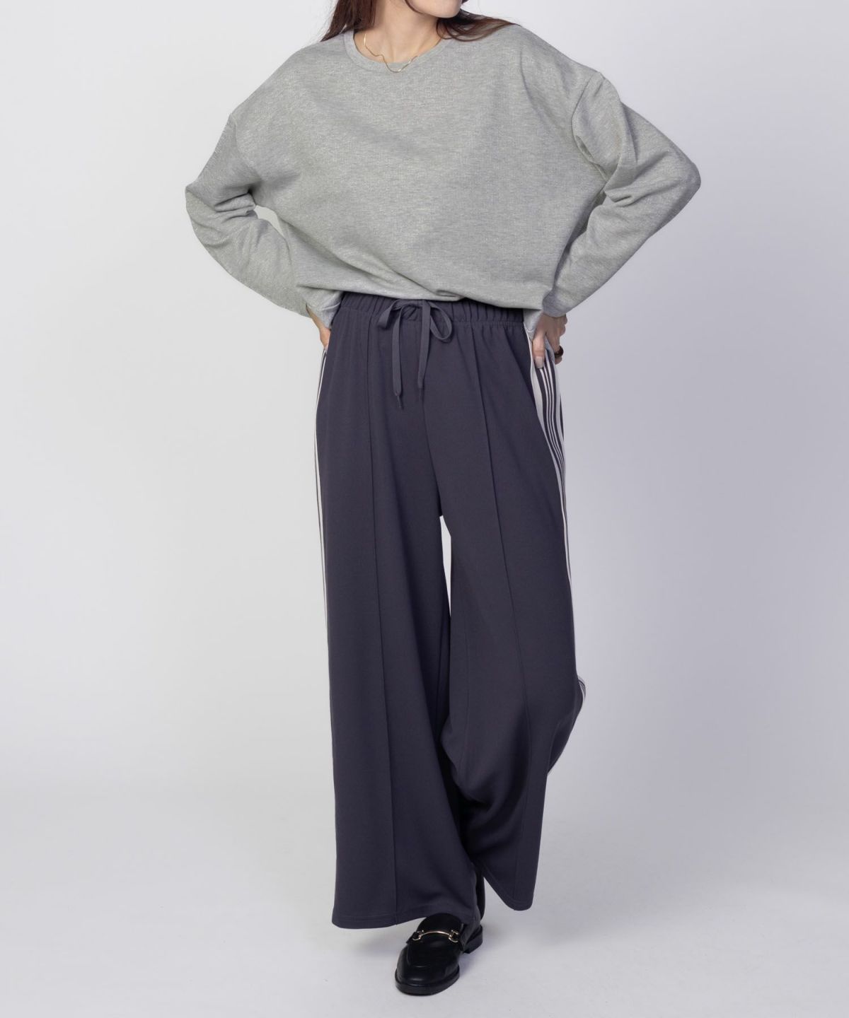 nAvy ラメ裏毛コクーンプルオーバー レディース