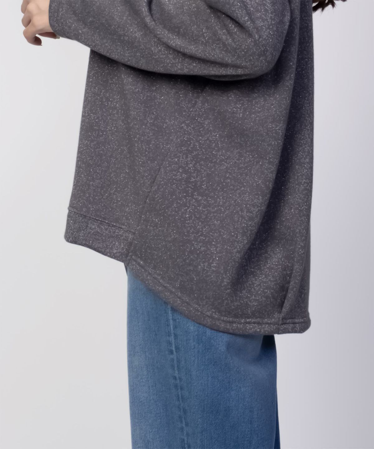 nAvy ラメ裏毛コクーンプルオーバー レディース