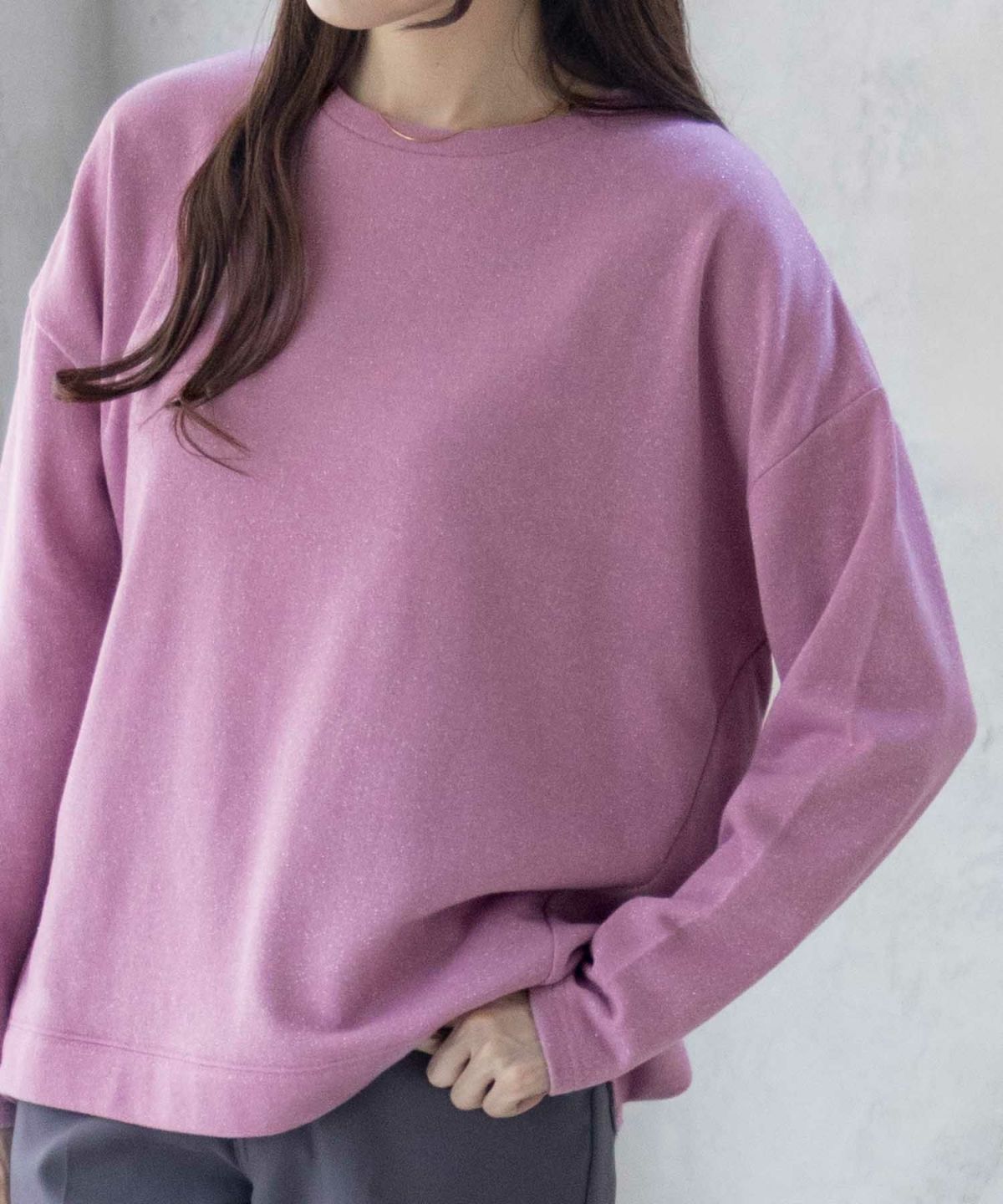 nAvy ラメ裏毛コクーンプルオーバー レディース