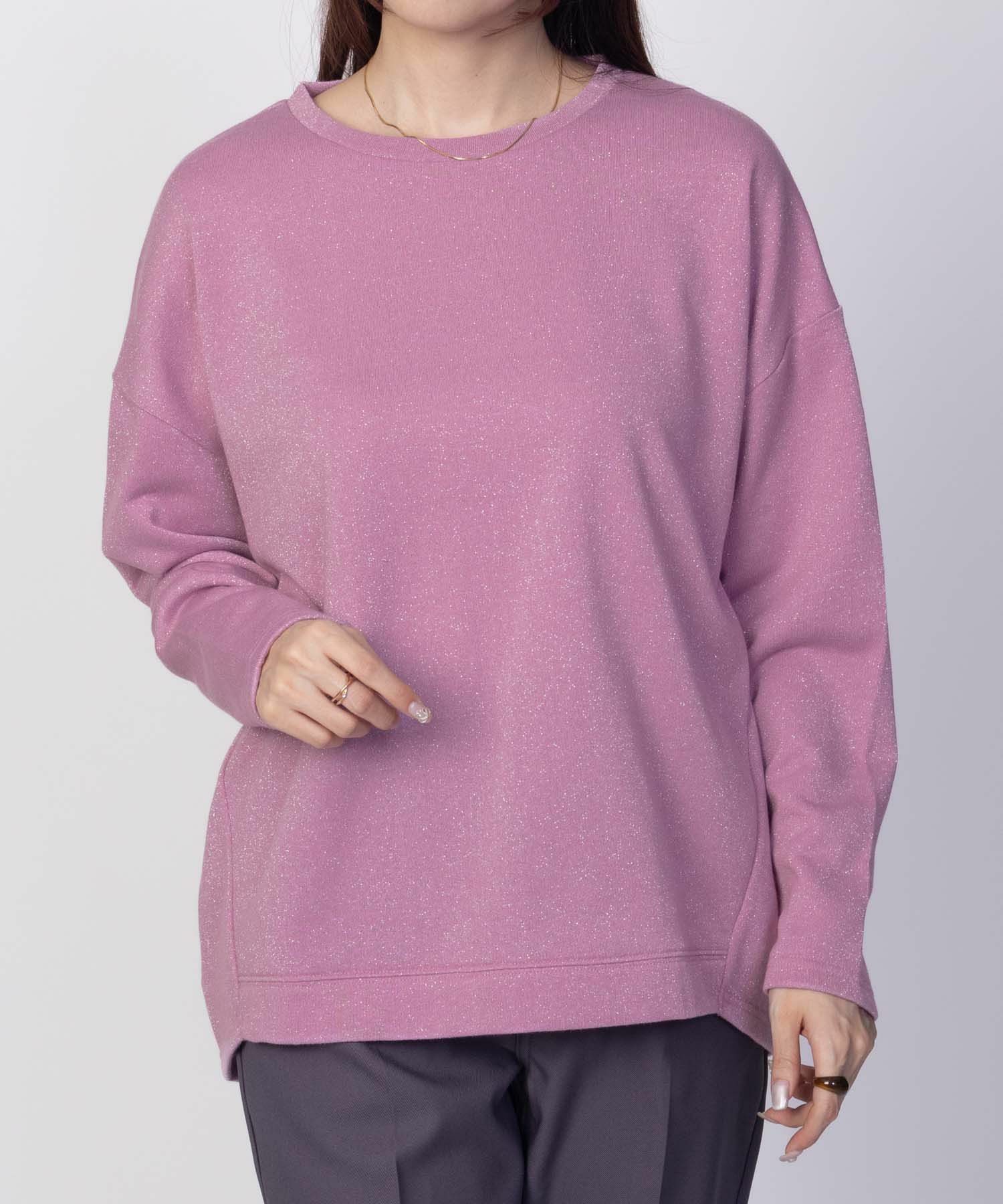 nAvy ラメ裏毛コクーンプルオーバー レディース