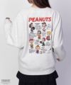 PEANUTS SNOOPY プリントルーズトレーナー レディース