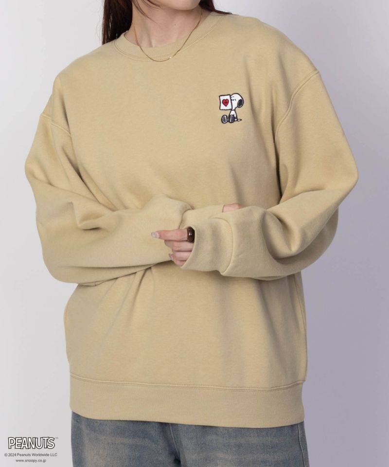 PEANUTS SNOOPY プリントルーズトレーナー レディース PEANUTS SNOOPY プリントルーズトレーナー レディース