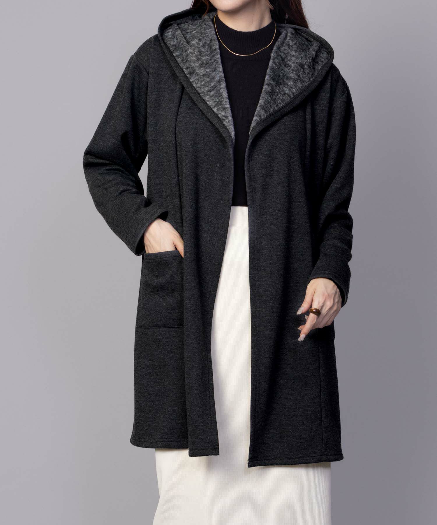 nAvy 温℃裏シャギートッパーカーディガン レディース