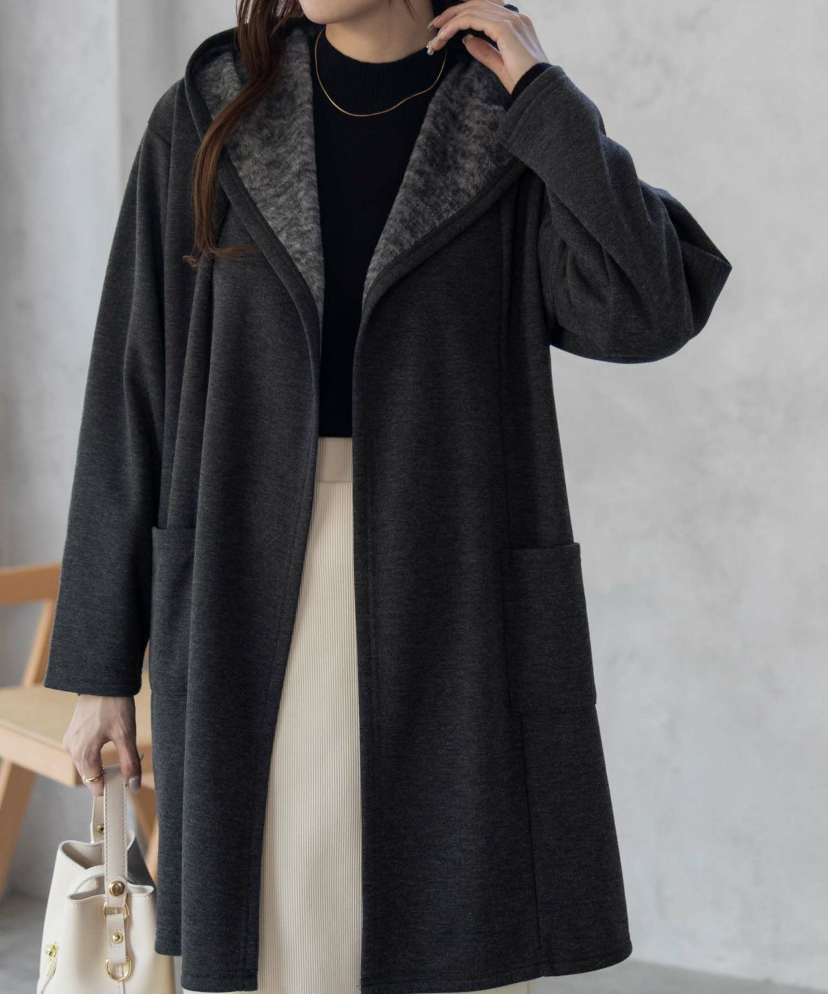 nAvy 温℃裏シャギートッパーカーディガン レディース