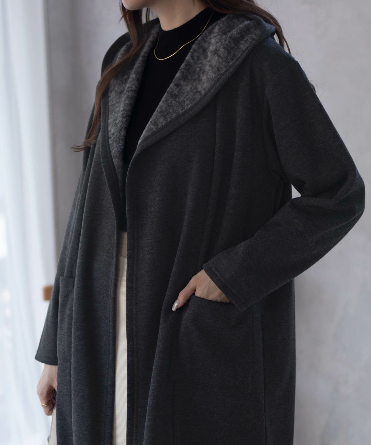 nAvy  温℃裏シャギートッパーカーディガン レディース商品サムネイル-18