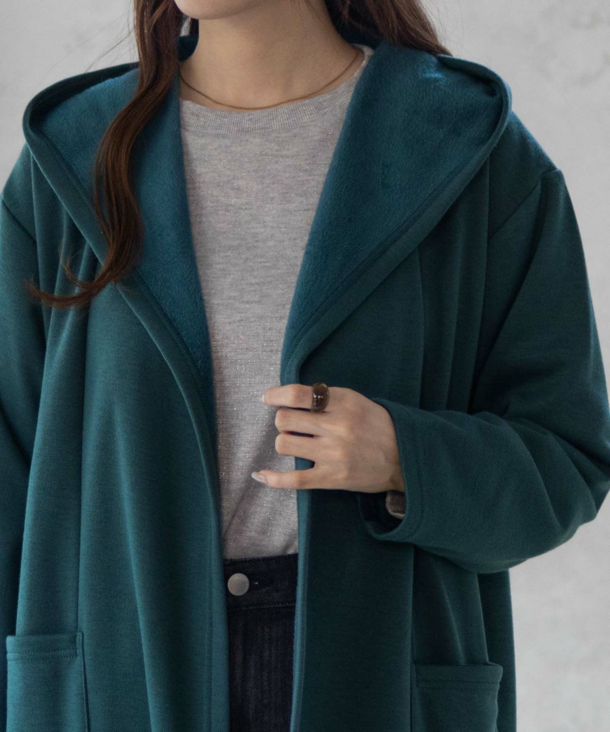 nAvy 温℃裏シャギートッパーカーディガン レディース