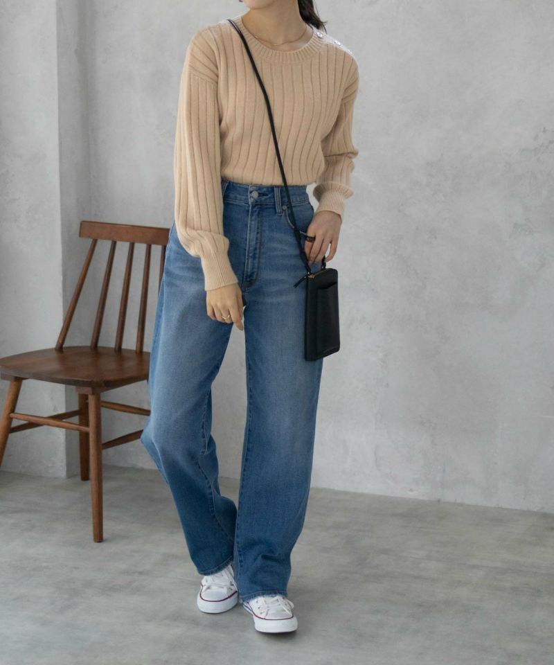 nAvy  もちり もちもち 洗えるニット 肩ボタンクルーネック レディース商品画像-2