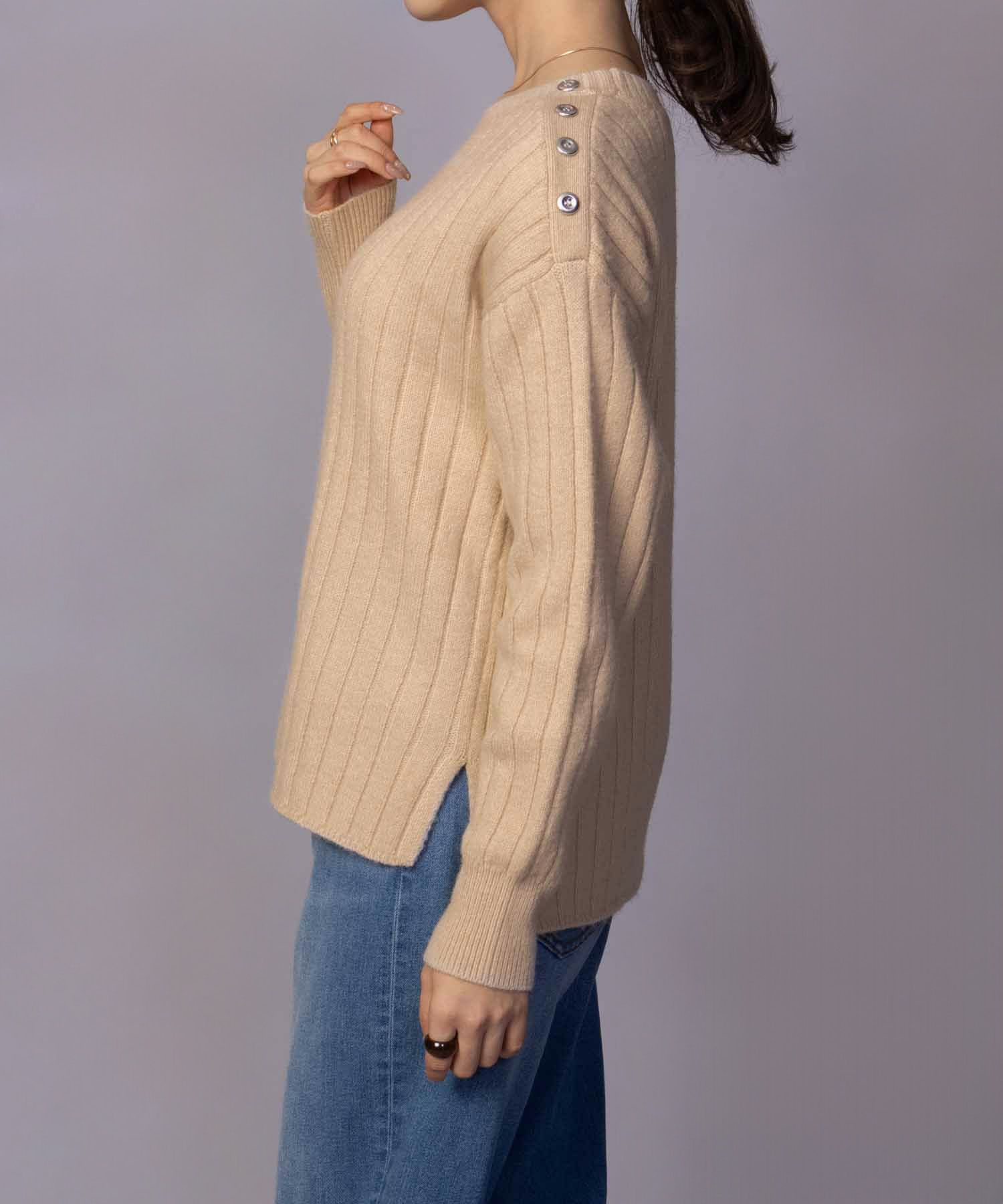 [さらに50%OFF]nAvy  もちり もちもち 洗えるニット 肩ボタンクルーネック レディース商品サムネイル-31