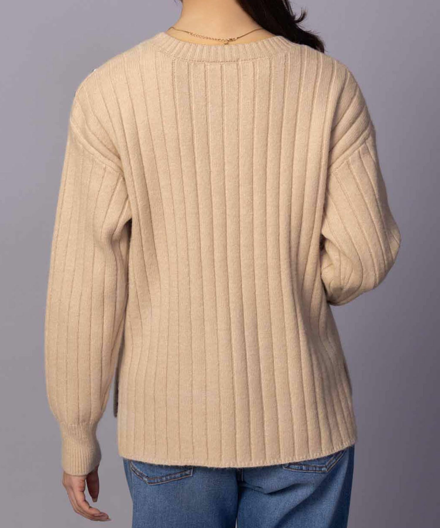 [さらに50%OFF]nAvy  もちり もちもち 洗えるニット 肩ボタンクルーネック レディース商品サムネイル-32