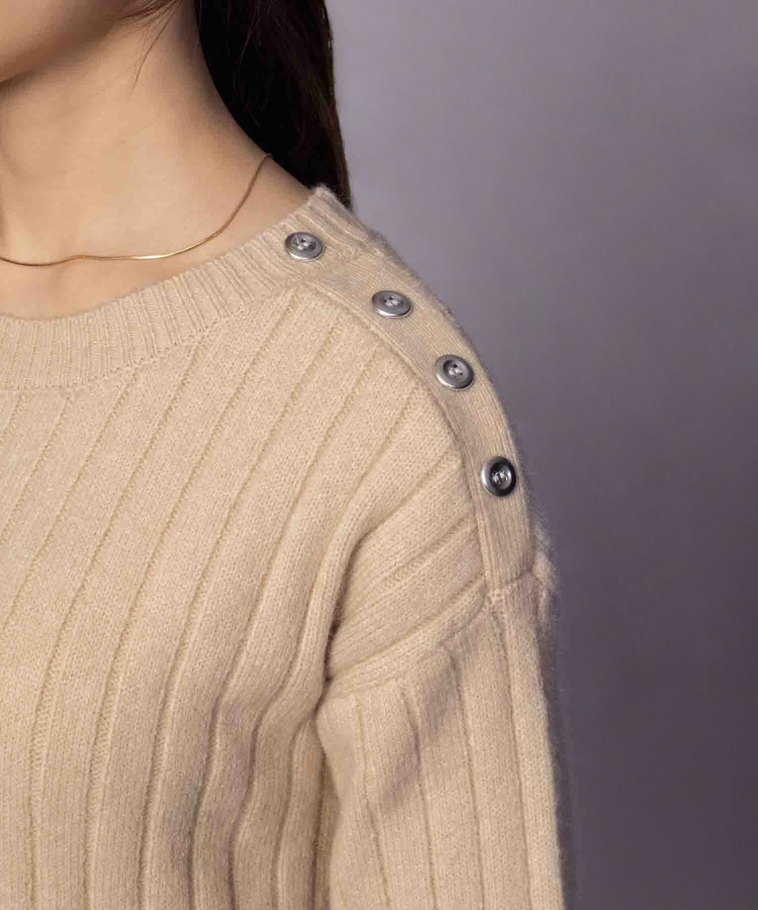 [さらに50%OFF]nAvy  もちり もちもち 洗えるニット 肩ボタンクルーネック レディース商品サムネイル-34