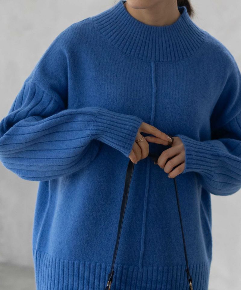 [期間限定価格]nAvy  もちり もちもち 洗えるニット 切替ハイネック レディース商品画像-7