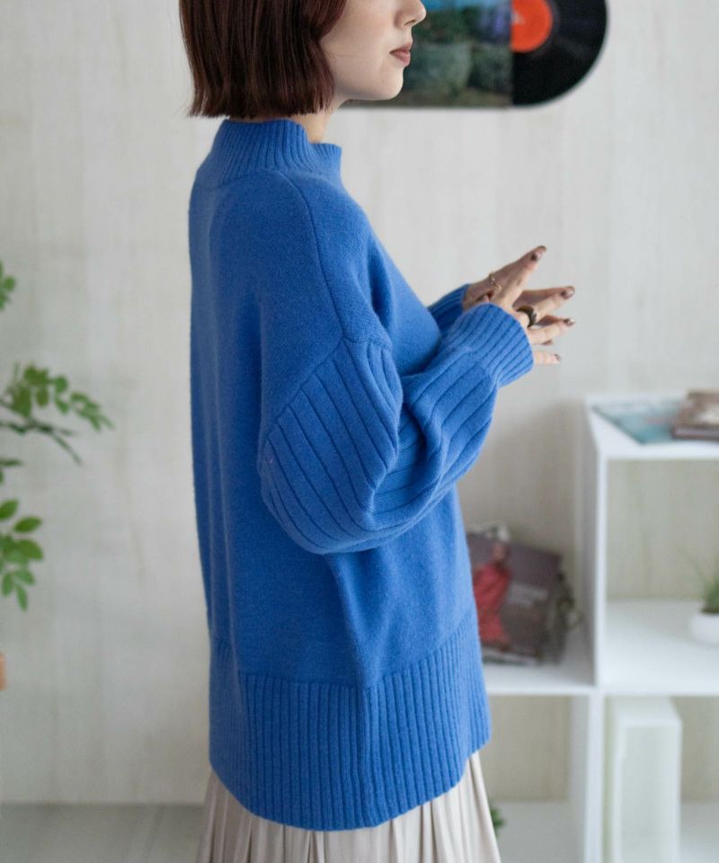 [期間限定価格]nAvy  もちり もちもち 洗えるニット 切替ハイネック レディース商品画像-8