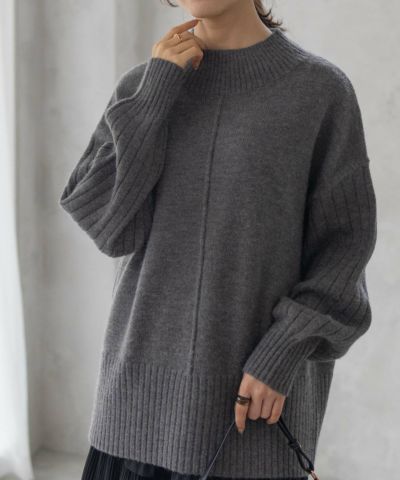 ★SHIPSPrimary Navy Labelラメラグランプルオーバー〈36〉 nAvy シアーラグランプルオーバー レディース