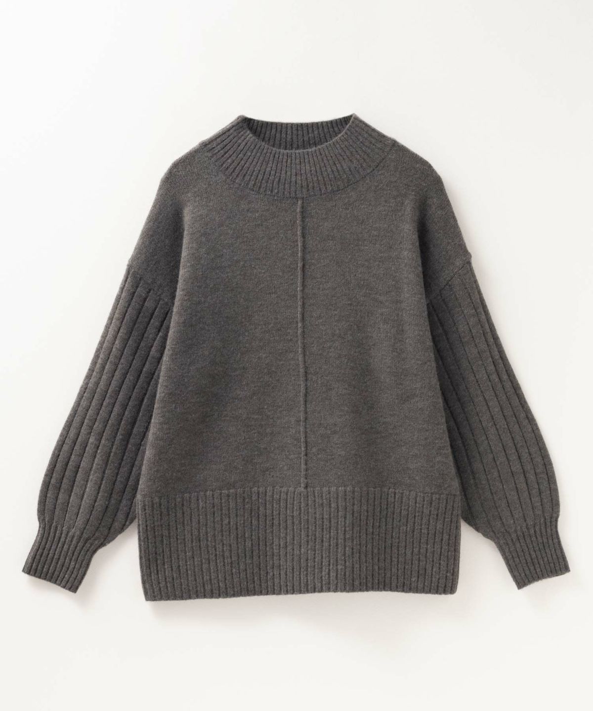 nAvy もちり もちもち 洗えるニット 切替ハイネック レディース