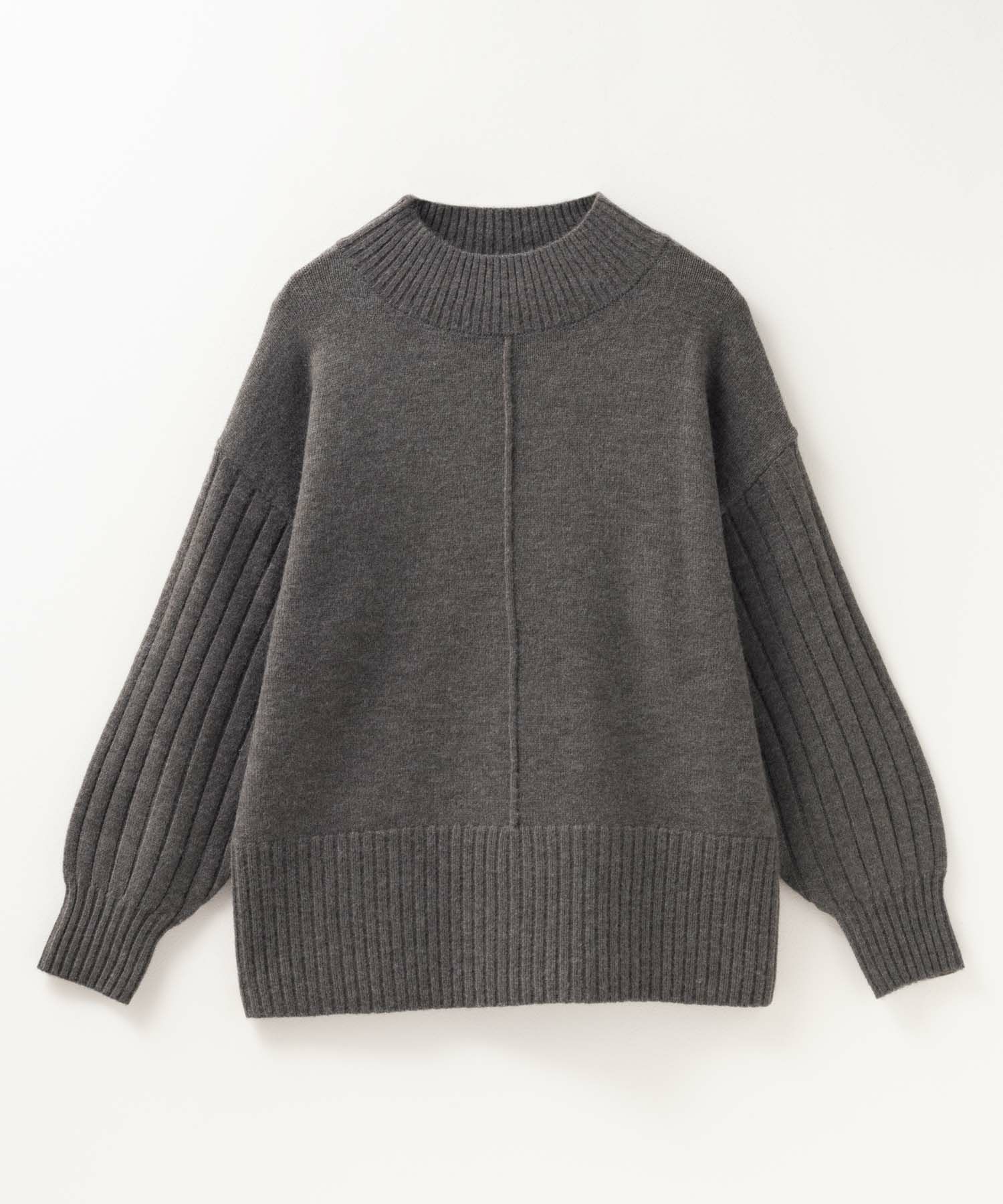 nAvy もちり もちもち 洗えるニット 切替ハイネック レディース