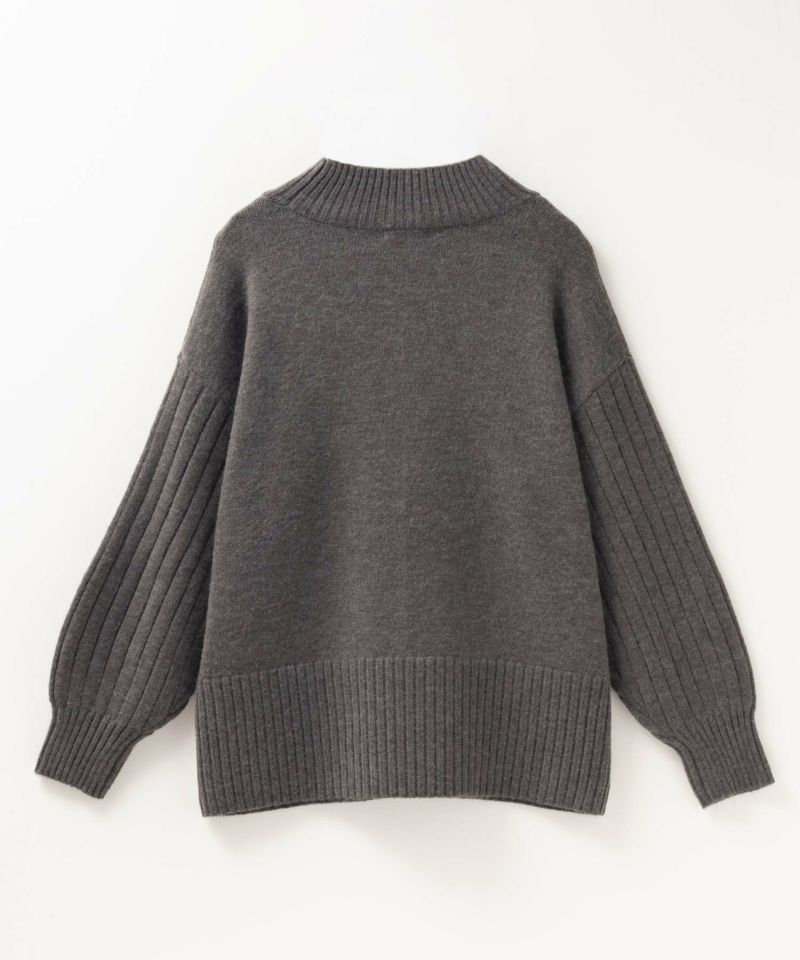 [期間限定価格]nAvy  もちり もちもち 洗えるニット 切替ハイネック レディース商品画像-24