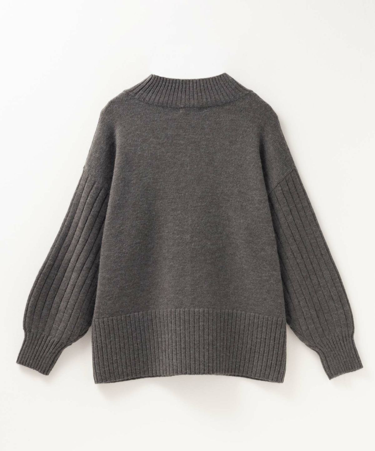 nAvy もちり もちもち 洗えるニット 切替ハイネック レディース