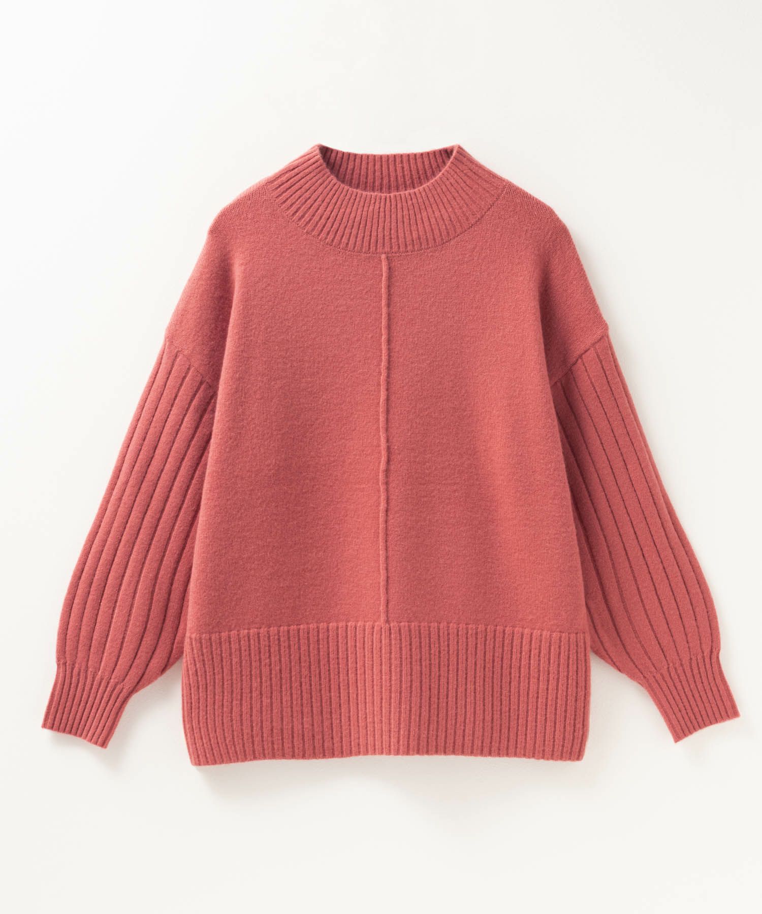 nAvy もちり もちもち 洗えるニット 切替ハイネック レディース