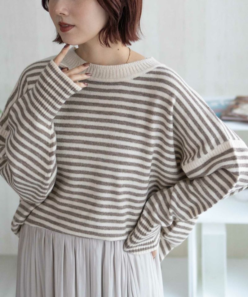 Howdy Marie  ボーダーニットプルオーバー レディース商品画像-1