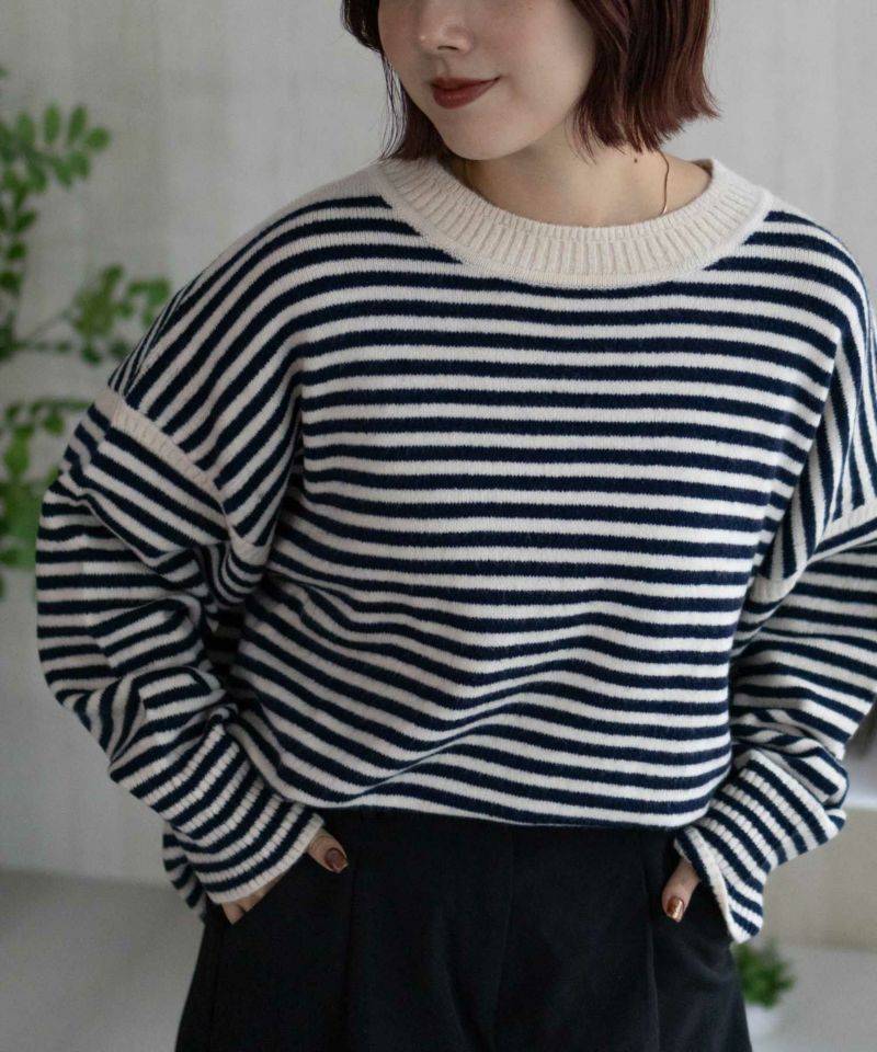 Howdy Marie  ボーダーニットプルオーバー レディース商品画像-2